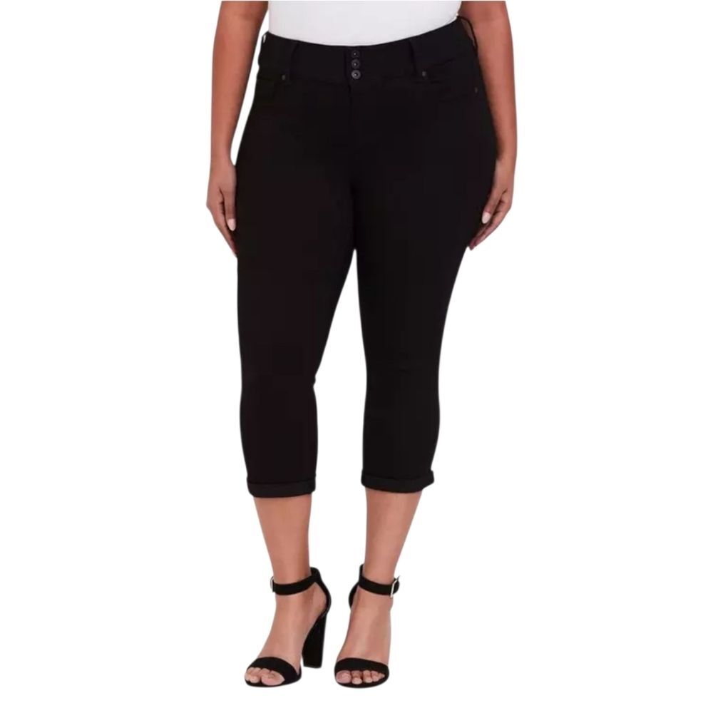 Torrid Crop Jegging Black Skinny High-Rise Denim Jeans Size 28